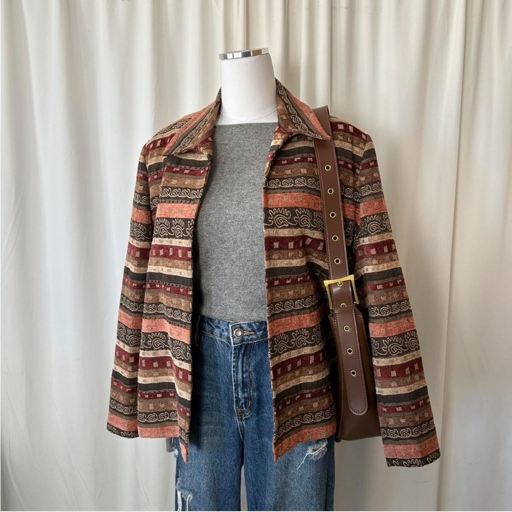 Vintage 90s Alfred Dunner Tapestry Jacket size 18P - Picture 3 of 7